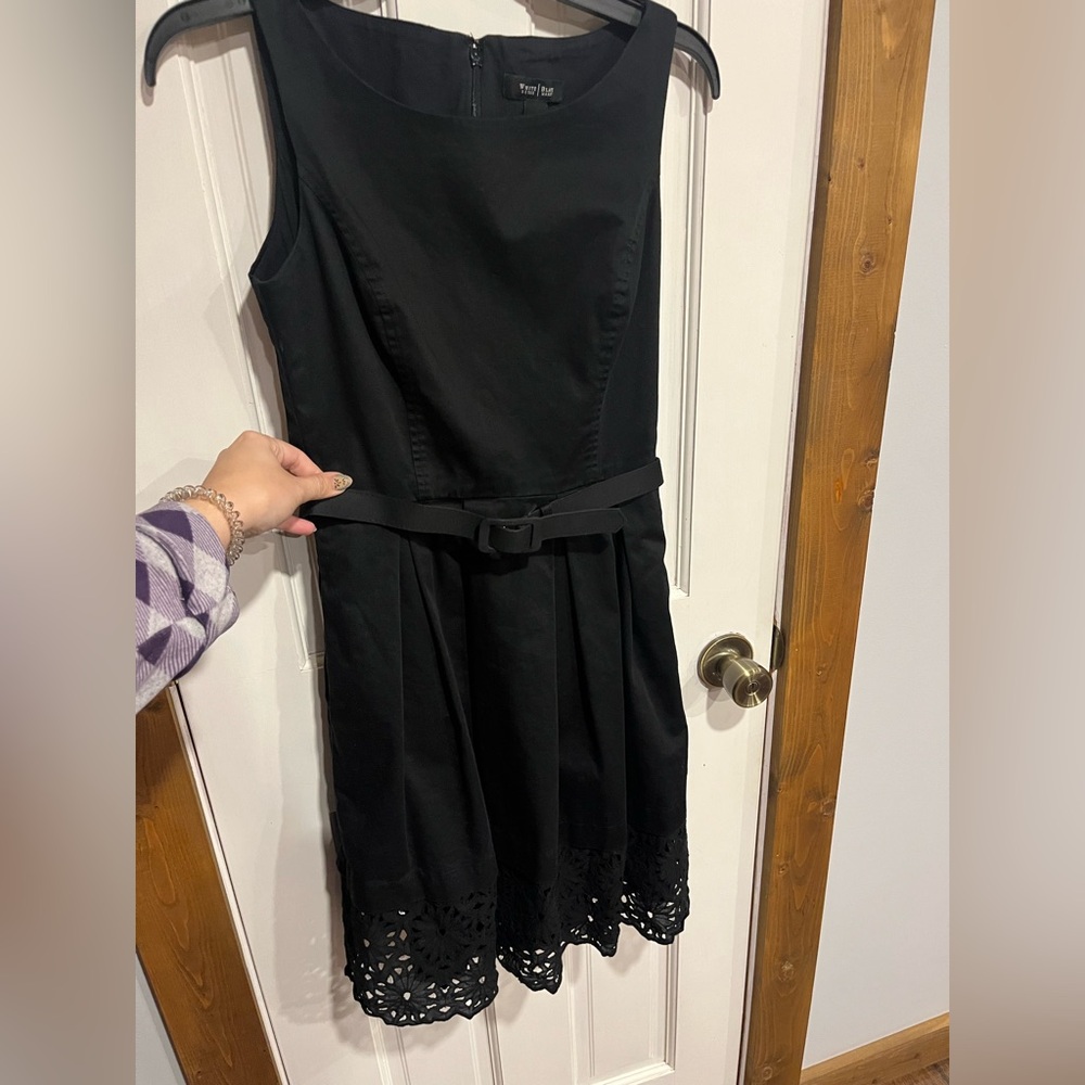 White House Black Market Black Sleeveless Mini Dress - Picture 3 of 6